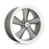 US Mag - U137 TS - Gunmetal - ANTHRACITE WITH DIAMOND CUT LIP - 22" x 10.5", 0 Offset, 5x127 (Bolt Pattern), 78.1mm HUB