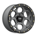 KMC Wheels - KM541 DIRTY HARRY - Gunmetal - SATIN GRAY WITH BLACK LIP - 17" x 8.5", 0 Offset, 6x135 (Bolt Pattern), 87.1mm HUB