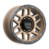 KMC Wheels - KM544 MESA - Bronze - MATTE BRONZE WITH BLACK LIP - 18" x 9", 18 Offset, 8x180 (Bolt Pattern), 124.2mm HUB