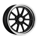 American Racing Vintage - VN510 DRAFT - Black - GLOSS BLACK DIAMOND CUT LIP - 20" x 8.5", 6 Offset, 5x127 (Bolt Pattern), 78.1mm HUB