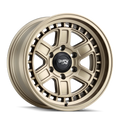 Dirty Life - CAGE - Gold - MATTE GOLD - 17" x 8.5", -6 Offset, 5x127 (Bolt Pattern), 78.1mm HUB