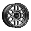 KMC Wheels - KM544 MESA - Black - SATIN BLACK WITH GRAY TINT - 20" x 9", 0 Offset, 6x135 (Bolt Pattern), 87.1mm HUB