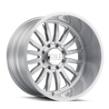 Cali Off-Road - SUMMIT - Silver - BRUSHED CLEAR GLOSS - 22" x 10", 0 Offset, 8x165.1 (Bolt Pattern), 125.2mm HUB