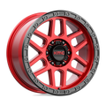 KMC Wheels - KM544 MESA - CANDY RED WITH BLACK LIP - 18" x 9", 18 Offset, 6x139.7 (Bolt Pattern), 106.1mm HUB
