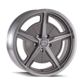 Ridler - 605 - Grey - MACHINED SPOKES & LIP - 18" x 9.5", 0 Offset, 5x127 (Bolt Pattern), 83.8mm HUB