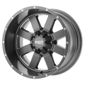 Moto Metal - MO962 - Grey - Satin Gray Milled - 18" x 9", 0 Offset, 8x165.1 (Bolt Pattern), 125.1mm HUB