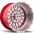 Fittipaldi Offroad - FTF07 - Brushed W-Red Accents - 24" x 12", -51 Offset, 8x165.1 (Bolt Pattern), 125.2mm HUB