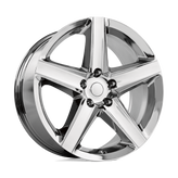 OE Creations - PR129 - Chrome - CHROME - 20" x 10", 50 Offset, 5x127 (Bolt Pattern), 71.5mm HUB