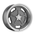 American Racing Vintage - VN511 SALT FLAT - Gunmetal - MAG GRAY DIAMOND CUT LIP - 17" x 8", 0 Offset, 5x120.65 (Bolt Pattern), 72.6mm HUB