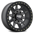 Dirty Life - DT-2 - Gunmetal - MATTE GUNMETAL WITH SIMULATED RING - 17" x 9", -38 Offset, 5x127 (Bolt Pattern), 78.1mm HUB