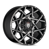 American Truxx - GRIDLOCK - Black - BLACK/MACHINED - 20" x 12", -44 Offset, 8x170 (Bolt Pattern), 125.2mm HUB