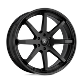 Asanti Black - ABL-32 KAISER - Black - SATIN BLACK GLOSS BLACK LIP - 22" x 9.5", 30 Offset, 6x139.7 (Bolt Pattern), 100.3mm HUB