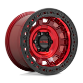 KMC Wheels - KM236 TANK BEADLOCK - CANDY RED - 17" x 9", -38 Offset, 5x127 (Bolt Pattern), 71.5mm HUB