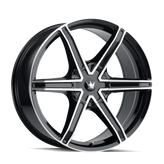 Mazzi - STILTS - Black - BLACK/MACHINED - 18" x 8", 30 Offset, 6x120, 132 (Bolt Pattern), 74.5mm HUB