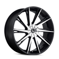 Kraze Wheels - SWAGG - Black - BLACK/MACHINED - 24" x 9.5", 30 Offset, 6x135, 139.7 (Bolt Pattern), 100.3mm HUB