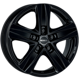 Mak Wheels - STONE5 - Black - GLOSS BLACK - 18" x 7.5", 45 Offset, 5x108 (Bolt Pattern), 63.4mm HUB