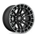 Fuel - D720 HEATER - Black - MATTE BLACK DOUBLE DARK TINT MACHINED - 20" x 10", -18 Offset, 6x135 (Bolt Pattern), 87.1mm HUB