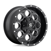 Fuel - D525 REVOLVER - Black - MATTE BLACK MILLED - 18" x 9", -12 Offset, 8x165.1 (Bolt Pattern), 125.1mm HUB
