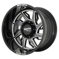 Moto Metal - MO997 HURRICANE - Black - GLOSS BLACK MILLED - RIGHT DIRECTIONAL - 20" x 12", -44 Offset, 8x180 (Bolt Pattern), 124.2mm HUB