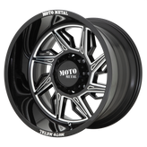 Moto Metal - MO997 HURRICANE - Black - GLOSS BLACK MILLED - RIGHT DIRECTIONAL - 20" x 12", -44 Offset, 8x180 (Bolt Pattern), 124.2mm HUB