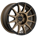 Envy Wheels - FFT8BZ - Bronze - BRONZE / BLACK LIP - 20" x 10", -12 Offset, 5x139.7 (Bolt Pattern), 77.8mm HUB