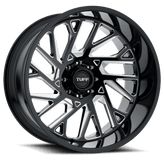 Tuff Wheels - T4B - Black - Gloss Black with Milled Spokes - 26" x 14", -72 Offset, 6x139.7 (Bolt Pattern), 112.1mm HUB