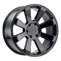 Level 8 - ENFORCER - Black - Gloss Black - 17" x 8.5", 12 Offset, 6x139.7 (Bolt Pattern), 112.1mm HUB