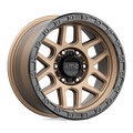 KMC Wheels - KM544 MESA - Bronze - MATTE BRONZE WITH BLACK LIP - 17" x 9", -12 Offset, 6x139.7 (Bolt Pattern), 106.1mm HUB