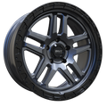 Envy Wheels - FFT-9 - Black - LIQUID METAL / GLOSS BLACK BEADLOCK - 18" x 8", 35 Offset, 5x108 (Bolt Pattern), 63.4mm HUB