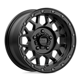 KMC Wheels - KM535 GRENADE OFF-ROAD - Black - MATTE BLACK - 17" x 8.5", 0 Offset, 8x165.1 (Bolt Pattern), 125.1mm HUB