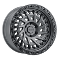 Black Rhino - SHREDDER - Gunmetal - MATTE GUNMETAL W/ BLACK RING - 18" x 9.5", -18 Offset, 5x127 (Bolt Pattern), 71.5mm HUB