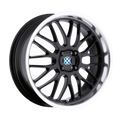 Beyern - MESH - Black - GLOSS BLACK W/ MIRROR CUT LIP - 19" x 9.5", 15 Offset, 5x120 (Bolt Pattern), 72.56mm HUB