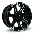 RTX Wheels - Peak - Black - Gloss Black Machined - 22" x 10", -18 Offset, 6x139.7 (Bolt Pattern), 106.1mm HUB