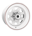 Ceco - 8-Spoke - White - White - 15" x 7", -6 Offset, 5x120.7 (Bolt Pattern), 83.8mm HUB