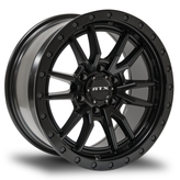 RTX Wheels - Wolf - Black - Satin Black - 18" x 9", 10 Offset, 6x139.7 (Bolt Pattern), 106.1mm HUB