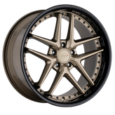 TSW Wheels - PREMIO - Gunmetal - MATTE BRONZE W/ GLOSS BLACK LIP - 19" x 9.5", 4 Offset, 5x114.3 (Bolt Pattern), 76.1mm HUB