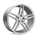 Asanti Black - ABL-12 ORION - Silver - BRUSHED SILVER CARBON FIBER INSERT - 20" x 9", 15 Offset, 5x115 (Bolt Pattern), 72.6mm HUB