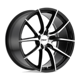 TSW Wheels - SPRINT - Black - Gloss Black with Mirror Cut Face - 19" x 8.5", 42 Offset, 5x112 (Bolt Pattern), 72.1mm HUB