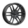 MSA Offroad Wheels - M43 FANG - Black - SATIN BLACK WITH TITANIUM TINT - 20" x 7", 10 Offset, 4x137 (Bolt Pattern), 112.1mm HUB