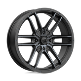 MSA Offroad Wheels - M43 FANG - Black - SATIN BLACK WITH TITANIUM TINT - 20" x 7", 10 Offset, 4x137 (Bolt Pattern), 112.1mm HUB