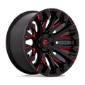 Fuel - D829 QUAKE - Black - GLOSS BLACK MILLED RED TINT - 20" x 9", 1 Offset, 5x127 (Bolt Pattern), 71.5mm HUB