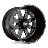 Moto Metal - MO962 - Black - GLOSS BLACK MILLED - 20" x 12", -44 Offset, 6x139.7 (Bolt Pattern), 106.1mm HUB