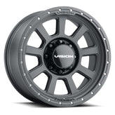 Vision Wheel Off-Road - 350 OJOS - Black - Satin Black - 17" x 9", 12 Offset, 8x165.1 (Bolt Pattern), 125.2mm HUB