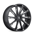 Kraze Wheels - SWAGG - Black - BLACK/MILLED - 24" x 9.5", 18 Offset, 5x127, 139.7 (Bolt Pattern), 87mm HUB