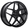 Ruffino Wheels - Vader - Black - Gloss Black - 20" x 8.5", 40 Offset, 5x108 (Bolt Pattern), 63.4mm HUB