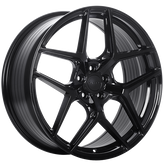 Ruffino Wheels - Vader - Black - Gloss Black - 20" x 8.5", 40 Offset, 5x108 (Bolt Pattern), 63.4mm HUB
