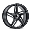 Kraze Wheels - MILANO - Black - SATIN BLACK - 17" x 8", 38 Offset, 5x120 (Bolt Pattern), 74.1mm HUB