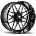 Fittipaldi Offroad - FTF18 - Black - Gloss Black Milled - 22" x 12", -51 Offset, 8x165.1 (Bolt Pattern), 125.2mm HUB