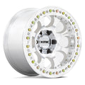 KMC Wheels - KM237 RIOT BEADLOCK - Silver - MACHINED - 17" x 9", -12 Offset, 5x127 (Bolt Pattern), 71.5mm HUB