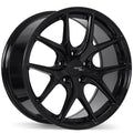 Fast Wheels - FC04 - Black - Metallic Black - 17" x 8", 35 Offset, 5x114.3 (Bolt Pattern), 72.6mm HUB